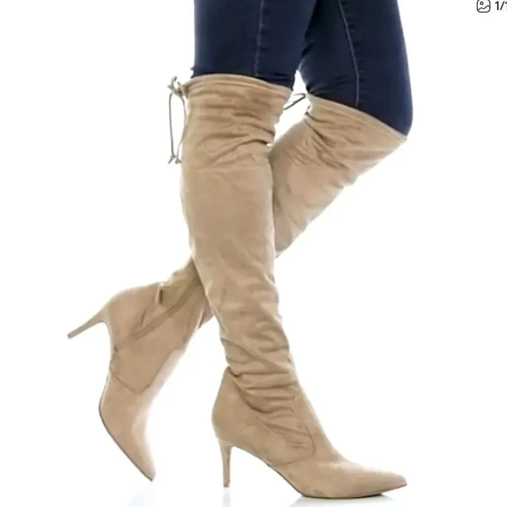 Bandolino Beige Over-the-Knee Boots